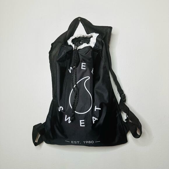 New Sweet Sweat Black Drawstring Gym Travel Bag Backpack - Picture 1 of 8